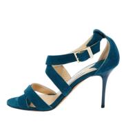 Pre-owned Suede sandals Jimmy Choo Pre-owned , Blue , Dames