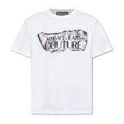 Bedrukt T-shirt Versace Jeans Couture , White , Heren