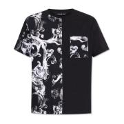 Bedrukt T-shirt Versace Jeans Couture , Black , Heren