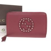 Pre-owned Leather wallets Gucci Vintage , Red , Dames