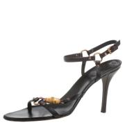 Pre-owned Leather sandals Gucci Vintage , Black , Dames