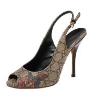 Pre-owned Coated canvas heels Gucci Vintage , Beige , Dames