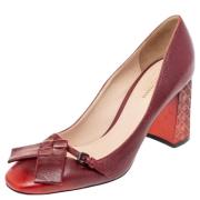 Pre-owned Leather heels Bottega Veneta Vintage , Red , Dames