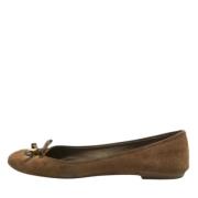 Pre-owned Suede flats Louis Vuitton Vintage , Brown , Dames