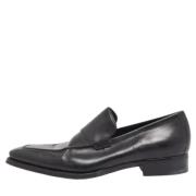 Pre-owned Leather flats Gucci Vintage , Black , Dames