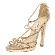Pre-owned Fabric sandals Jimmy Choo Pre-owned , Beige , Dames