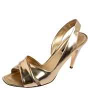 Pre-owned Leather sandals Louis Vuitton Vintage , Yellow , Dames