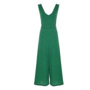 Gestreepte katoenen jumpsuit Kocca , Green , Dames