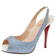 Pre-owned Fabric sandals Christian Louboutin Pre-owned , White , Dames