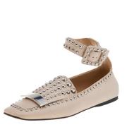 Pre-owned Leather flats Sergio Rossi Pre-owned , Beige , Dames