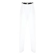 Stijlvolle wijde broek met riem Kocca , White , Dames