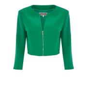 Korte jas met metalen rits Kocca , Green , Dames