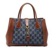 Pre-owned Leather gucci-bags Gucci Vintage , Blue , Dames