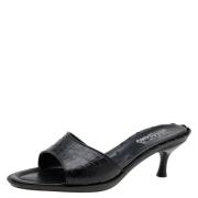 Pre-owned Leather sandals Salvatore Ferragamo Pre-owned , Black , Dame...