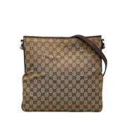 Pre-owned Canvas shoulder-bags Gucci Vintage , Brown , Dames