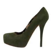 Pre-owned Suede heels Dolce & Gabbana Pre-owned , Green , Dames