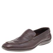 Pre-owned Leather flats Salvatore Ferragamo Pre-owned , Brown , Dames