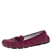 Pre-owned Suede flats Gucci Vintage , Purple , Dames