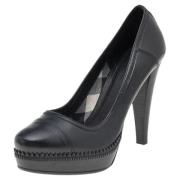 Pre-owned Leather heels Burberry Vintage , Black , Dames