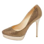 Pre-owned Fabric heels Jimmy Choo Pre-owned , Yellow , Dames