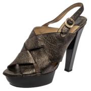 Pre-owned Fabric sandals Jimmy Choo Pre-owned , Black , Dames