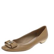 Pre-owned Leather flats Dior Vintage , Beige , Dames