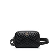 Pre-owned Leather shoulder-bags Gucci Vintage , Black , Dames