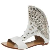 Pre-owned Leather sandals Giuseppe Zanotti Pre-owned , White , Dames