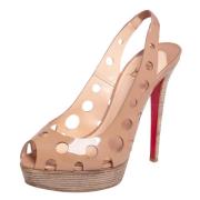 Pre-owned Leather heels Christian Louboutin Pre-owned , Beige , Dames