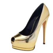Pre-owned Leather heels Giuseppe Zanotti Pre-owned , Yellow , Dames