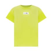 Katoenen T-shirt met korte mouwen MM6 Maison Margiela , Green , Dames