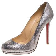 Pre-owned Fabric heels Christian Louboutin Pre-owned , Gray , Dames