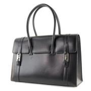 Pre-owned Leather handbags Hermès Vintage , Black , Dames