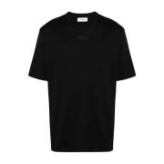 Zwarte Logo Patch T-shirts en Polos Lanvin , Black , Heren