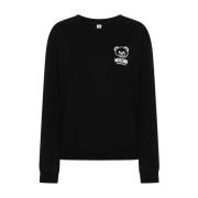 Zwarte Teddy Bear Logo Sweaters Moschino , Black , Dames