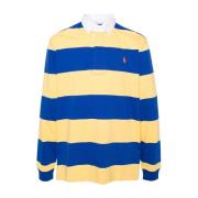 Gele Twill Rugby Kraag T-shirts en Polos Polo Ralph Lauren , Multicolo...