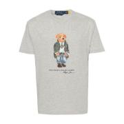 Grijze Polo Bear Motief T-Shirt Polo Ralph Lauren , Gray , Heren