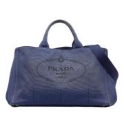 Pre-owned Canvas handbags Prada Vintage , Blue , Dames