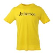 Gele Print T-Shirt Jeckerson , Yellow , Heren
