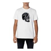 Witte Print Heren T-Shirt Antony Morato , White , Heren