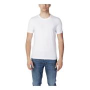 Witte Katoenen Korte Mouw T-Shirt U.s. Polo Assn. , White , Heren