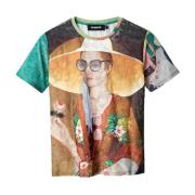 Gekleurde korte mouwen T-shirt voor vrouwen Desigual , Green , Dames