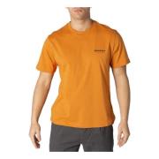 Oranje Print Korte Mouw T-shirt Dickies , Orange , Heren