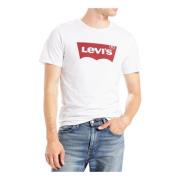 Witte Print T-shirt Levi's , White , Heren