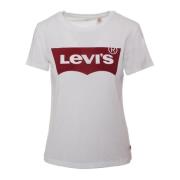 Witte Print T-shirt voor Vrouwen Levi's , White , Dames