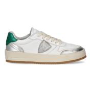Glamoureuze Wit Zilver Sneakers Philippe Model , White , Dames