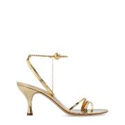 Dennis sandalen met hak Salvatore Ferragamo , Yellow , Dames