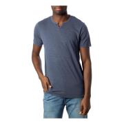 Blauw Marl Katoenen T-Shirt Jack & Jones , Blue , Heren