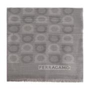 Gestreepte sjaal Salvatore Ferragamo , Gray , Heren