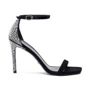 Sandaal met Kristalversiering Stuart Weitzman , Black , Dames